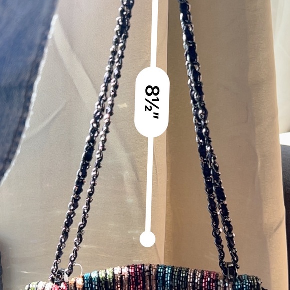 Zara beaded sequin shoulder bag crossbody clutch - Picture 9 of 10